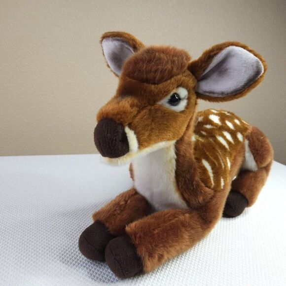 FAO Schwarz Fawn 18" Plush Stuffed Animal Deer Realistic Soft - Picture 1 of 9